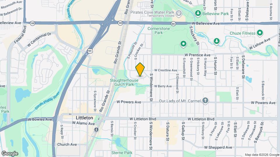 1745 W Crestline Dr Map and Location Details