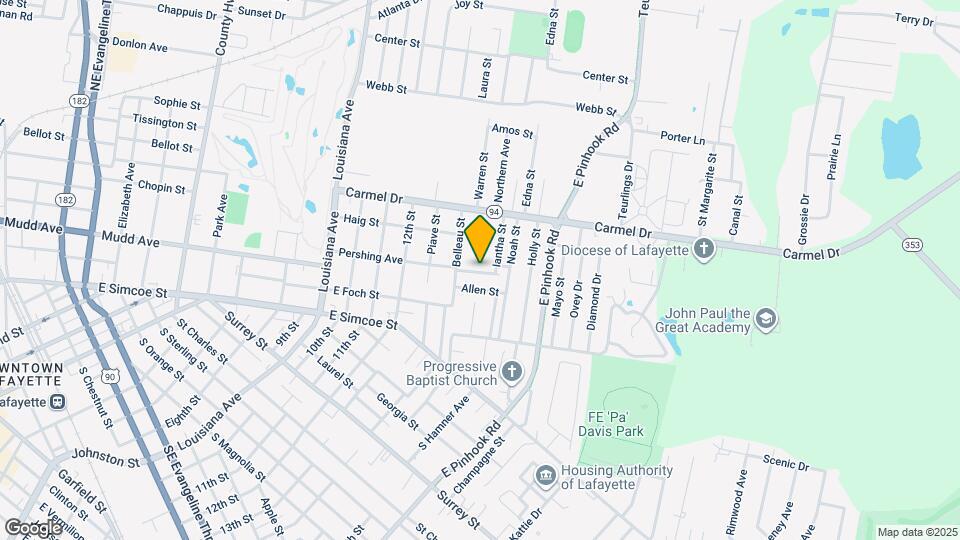 623 Pershing Ave Map and Location Details