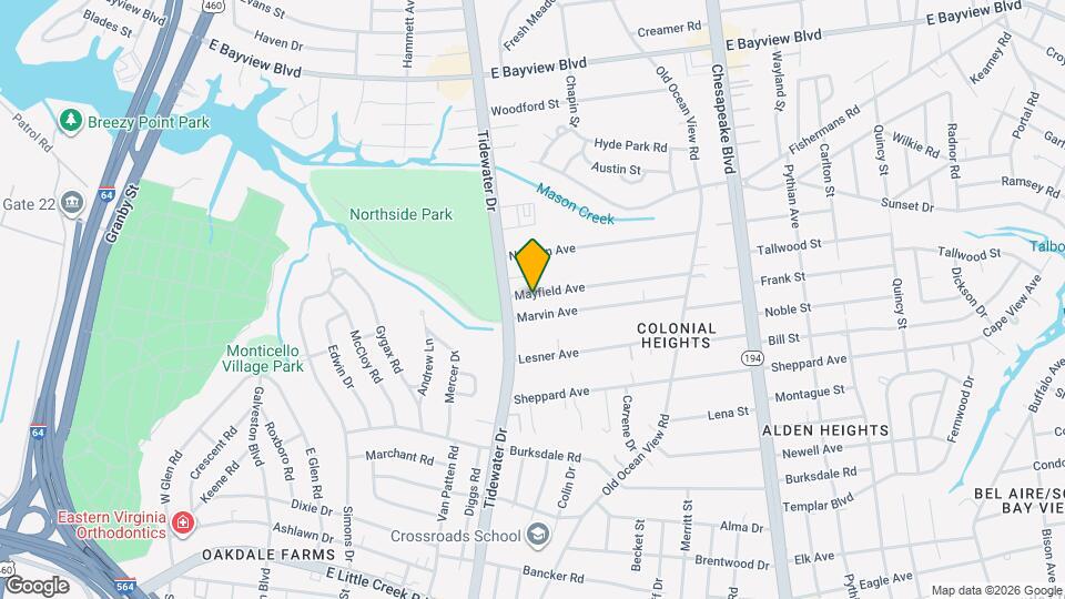 721 Mayfield Ave Map and Location Details