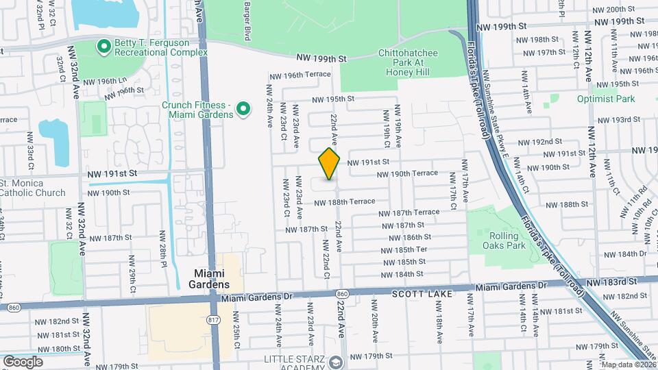 2211 NW 189th Terrace Map and Location Details