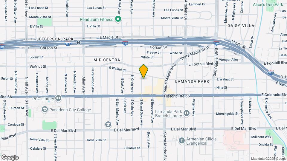 100 N Grand Oaks Ave Map and Location Details
