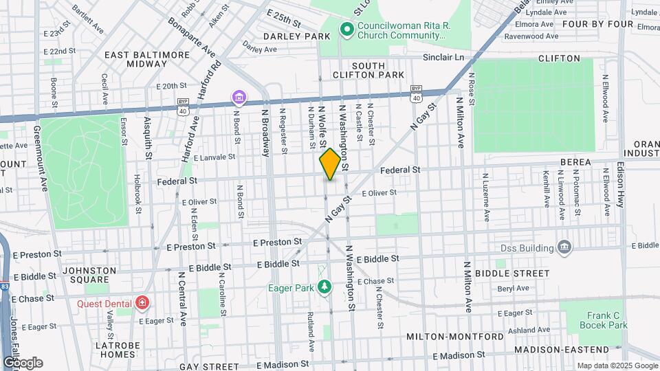 1519 N Wolfe St Map and Location Details