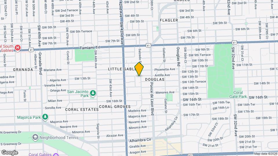 1208 Salzedo St-Unit -02 Map and Location Details