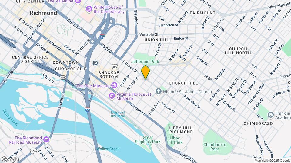 2201 E Broad St Map and Location Details