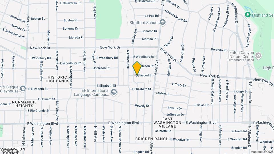 1710 Oakwood St Map and Location Details
