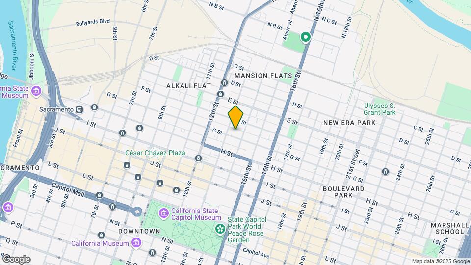 1315 G St Mapa y Detalles de la Ubicación
