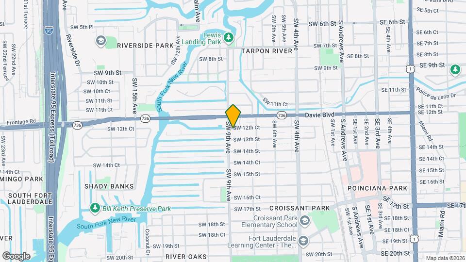 850 SW 12th Ct, Unit rear unit Map and Location Details