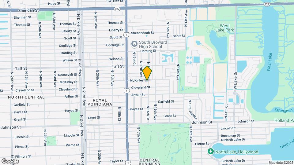 1628 McKinley St Map and Location Details