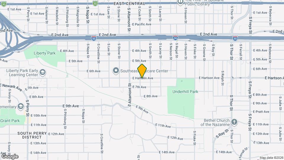 2502 E Hartson Ave, Unit 1 Map and Location Details