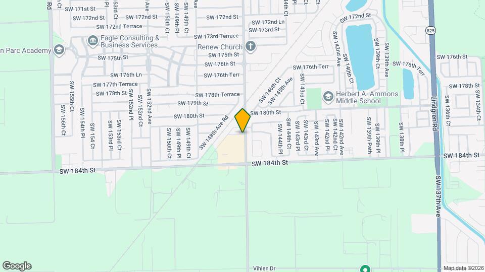 14708 SW 181st Terrace Map and Location Details