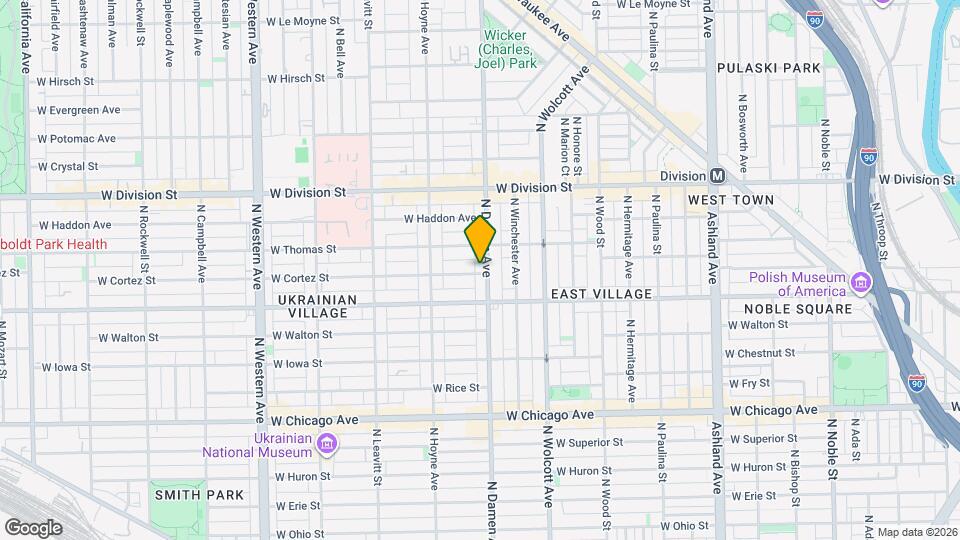 1034 N Damen Ave, Unit 1022-10 Map and Location Details