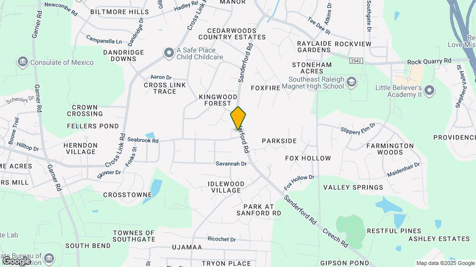 2624 Sanderford Rd Map and Location Details