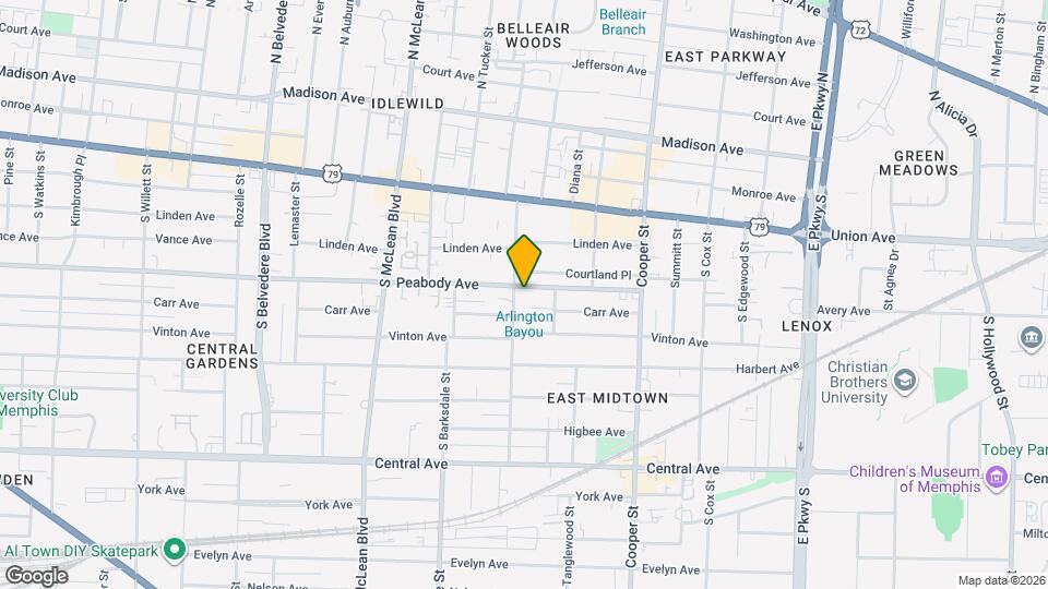 1999 Peabody Ave Map and Location Details