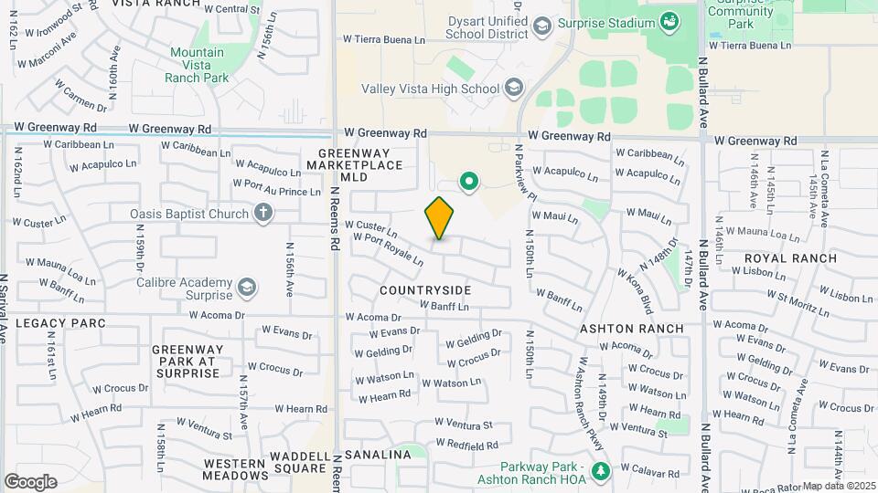 14913 N 153rd Ave Mapa y Detalles de la Ubicación