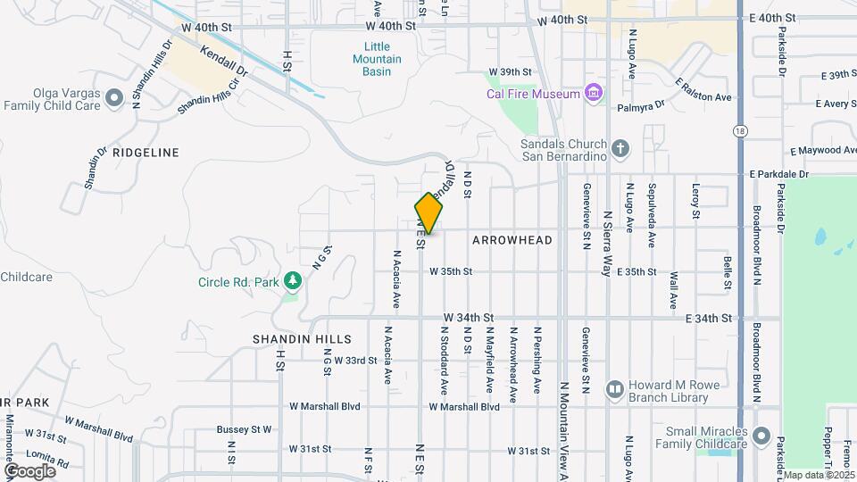 3583 N E St Map and Location Details