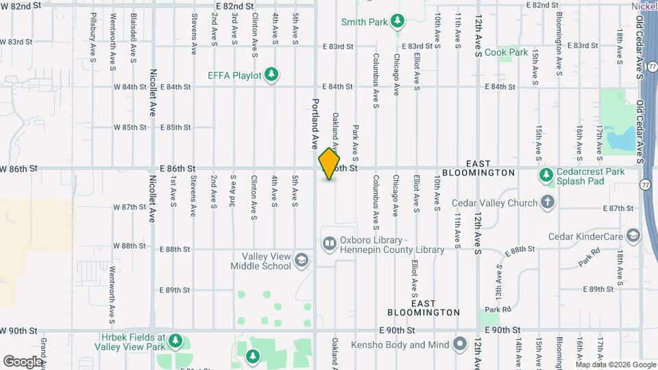 8616 Oakland Ave S Map and Location Details