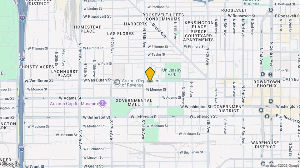 1325 W Woodland Ave Mapa y Detalles de la Ubicación