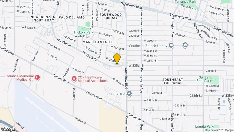 2549 W 235th St Map and Location Details