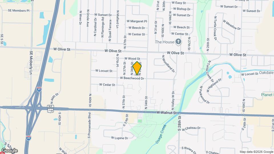 502 N 35th St Map and Location Details