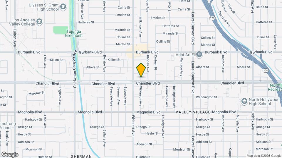 12427 Chandler Blvd Map and Location Details