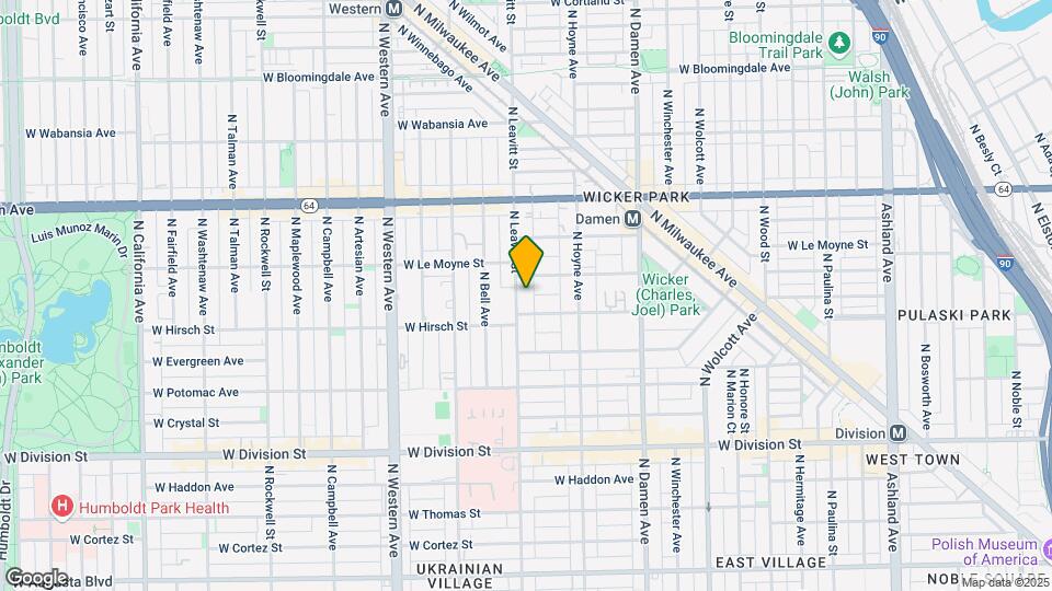 1425 N Leavitt St Map and Location Details