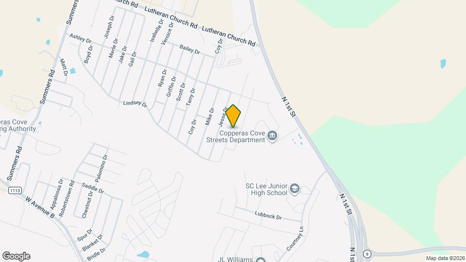 1309 Lindsey Dr Map and Location Details