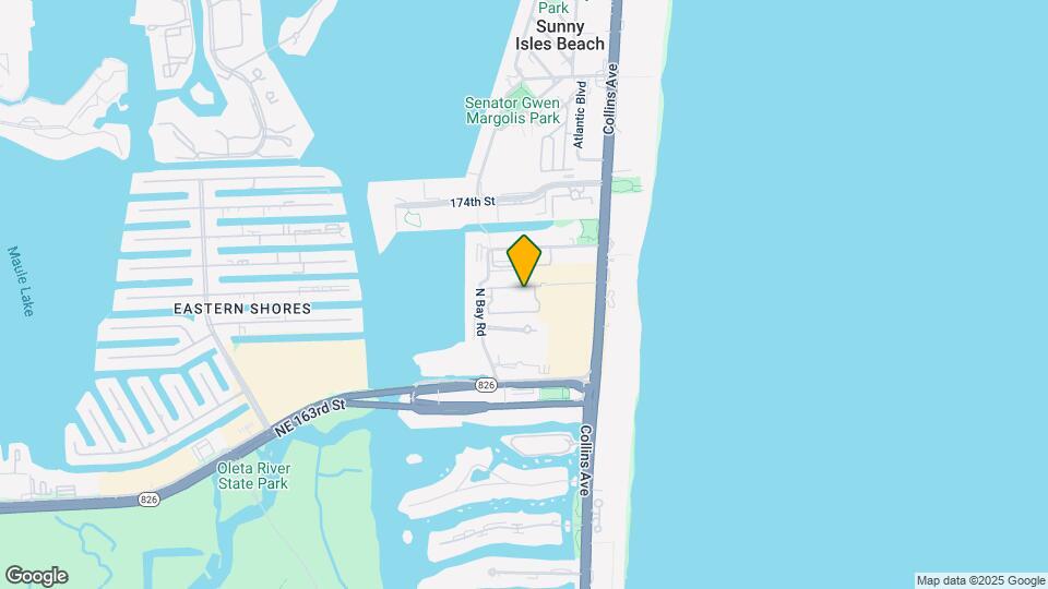 17105 N Bay Rd, Unit Beach place Map and Location Details