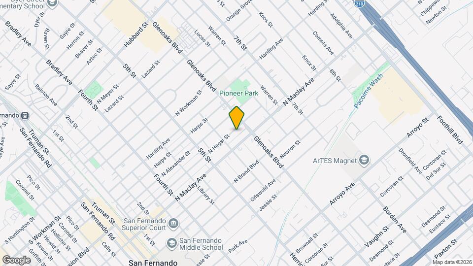 750 N Hagar St Map and Location Details