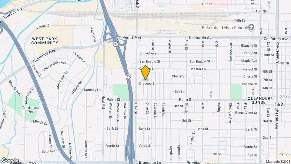 615 Olive St Map and Location Details