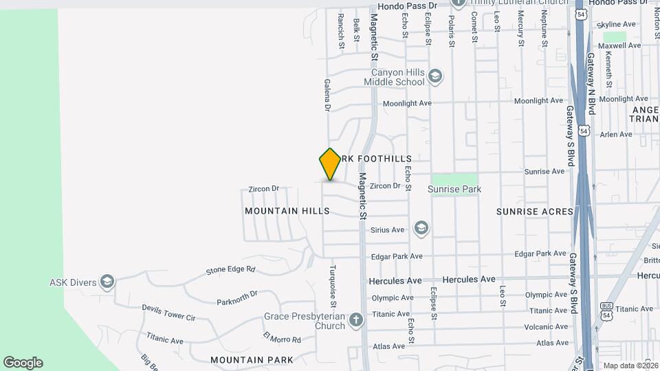 3302 Zircon Dr Map and Location Details