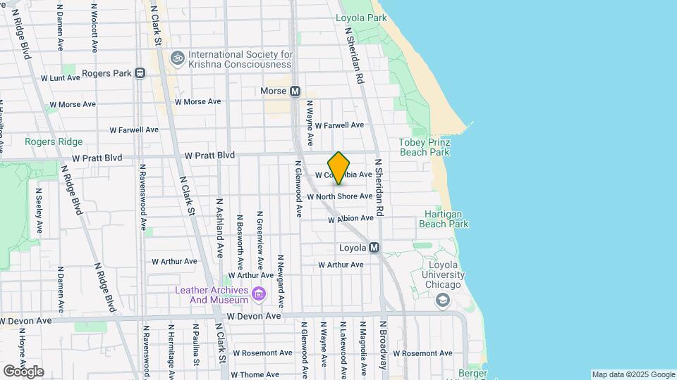 6709 N Lakewood Ave, Unit 2S Map and Location Details