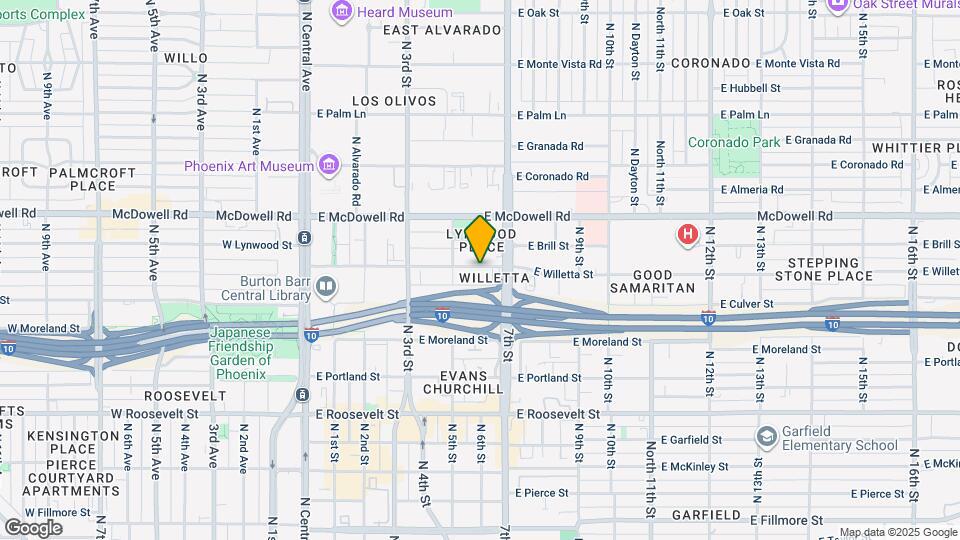 525 E Willetta St Map and Location Details