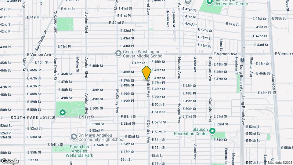 4707 S Central Ave Mapa y Detalles de la Ubicación