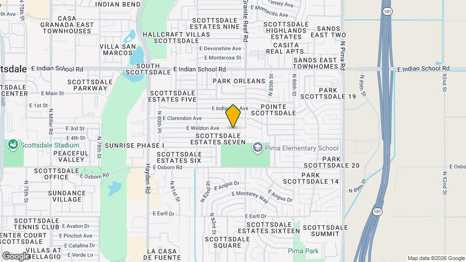 8335 E Weldon Ave Map and Location Details