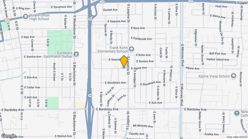 1589 E Alpine Ave Map and Location Details