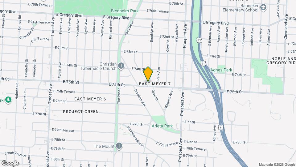 2224 E 75th St Map and Location Details