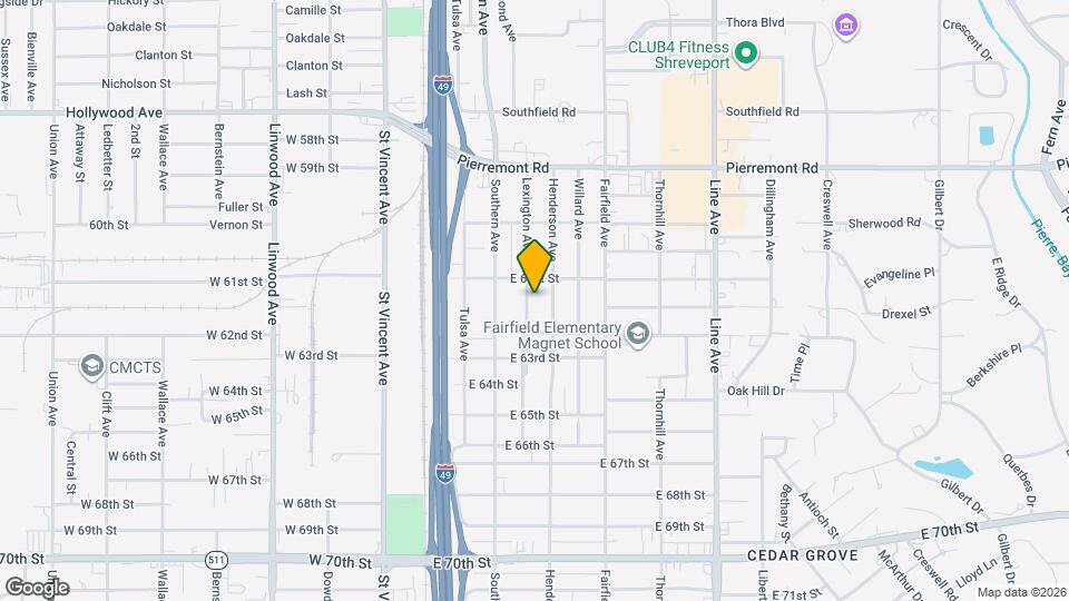 6111 Lexington Ave Map and Location Details