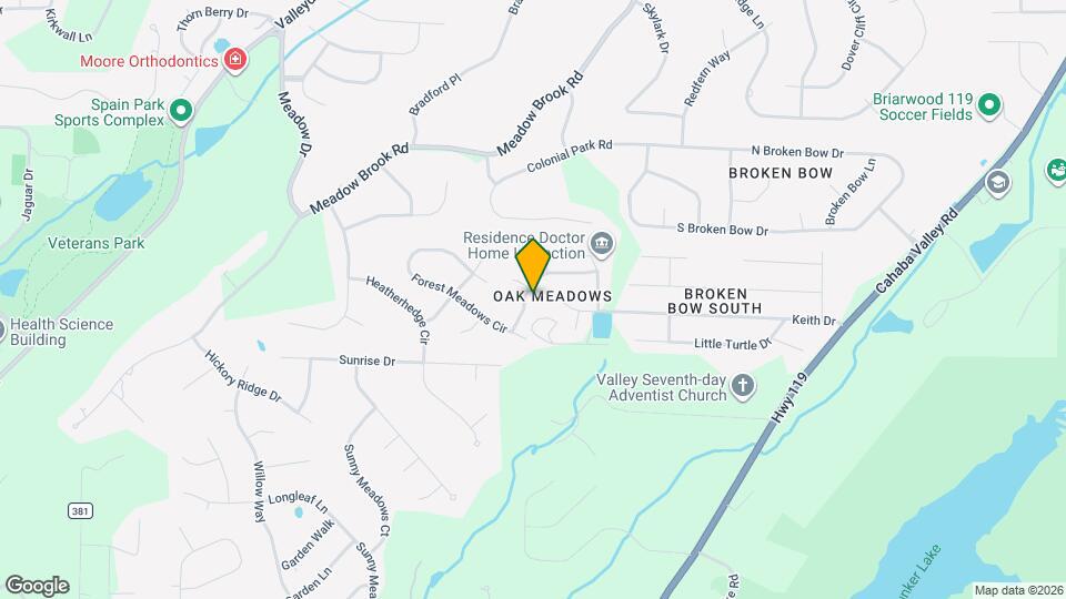 1014 Oak Meadows Rd Map and Location Details