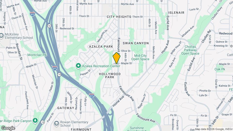 2582 Fairmount Ave, Unit Studio Mapa y Detalles de la Ubicación