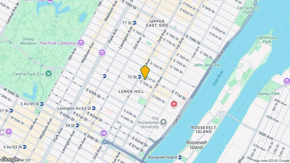 315 E 70th St, Unit 2C Mapa y Detalles de la Ubicación