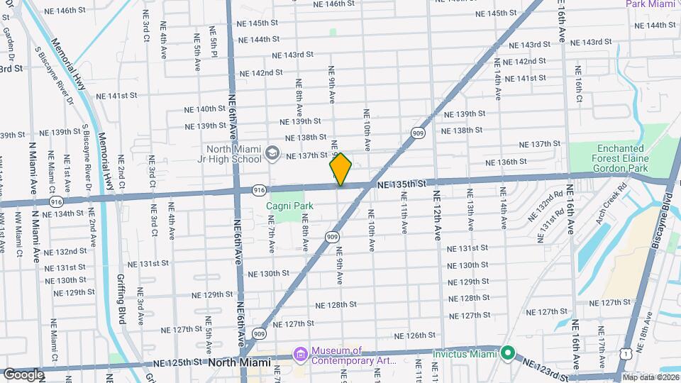 13485 NE 9th Ave Map and Location Details