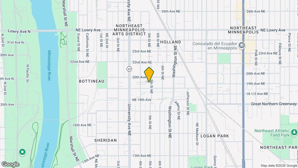 1910 5th St NE, Unit 1A Map and Location Details