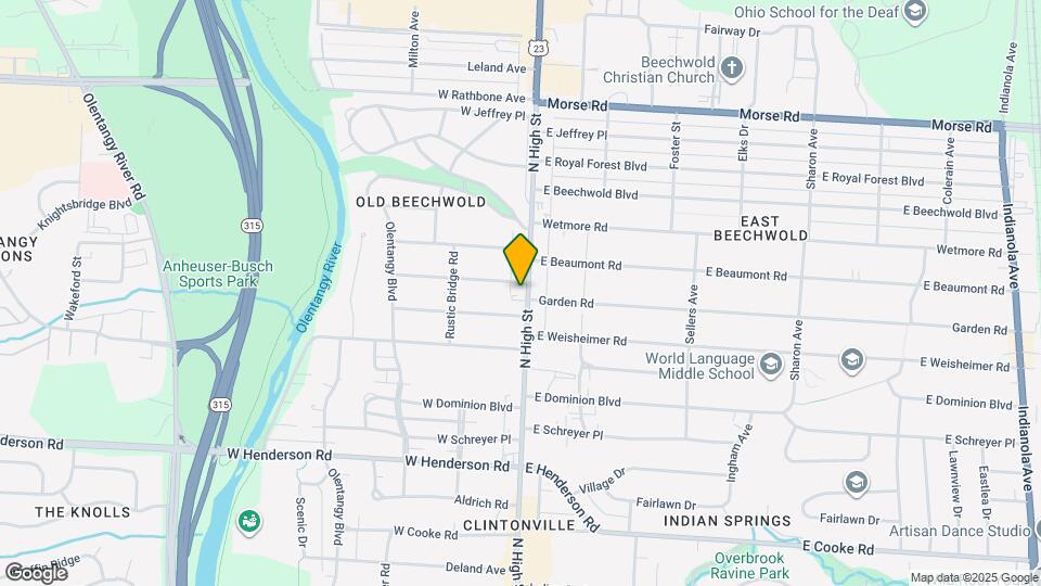 4625 N High St Map and Location Details