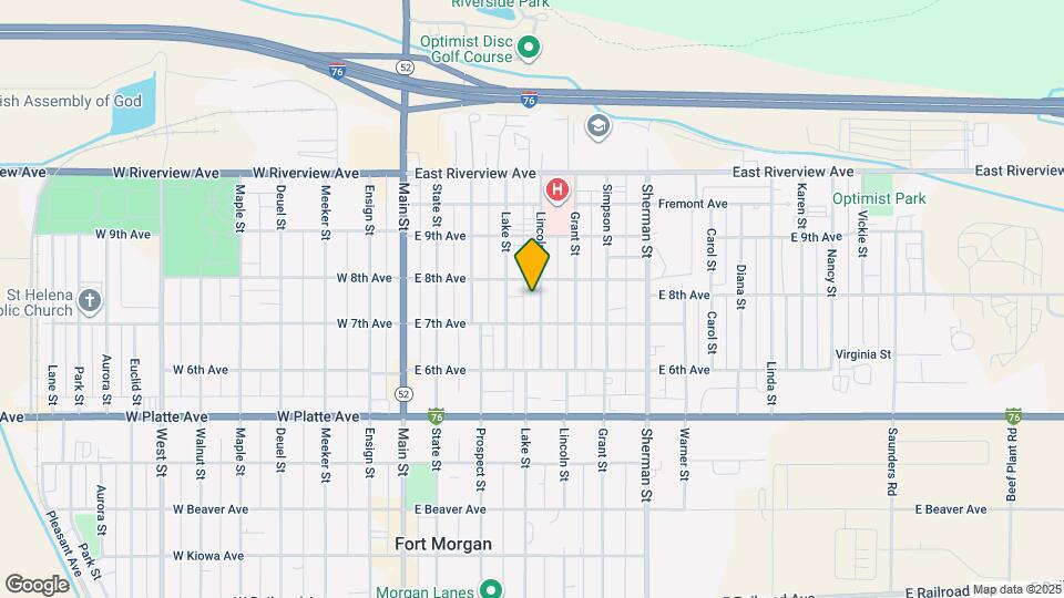 817 Lincoln St Map and Location Details