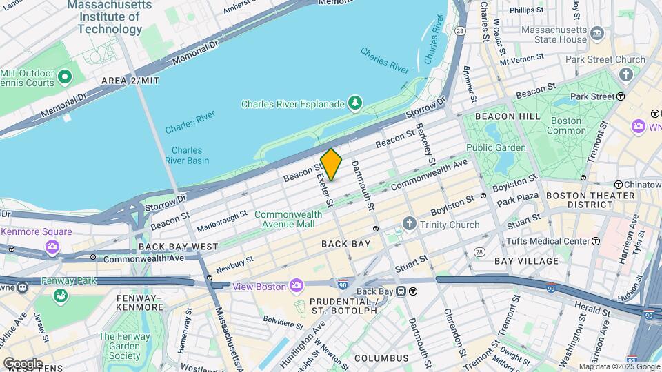 Back Bay-Beacon Hill Mapa y Detalles de la Ubicación