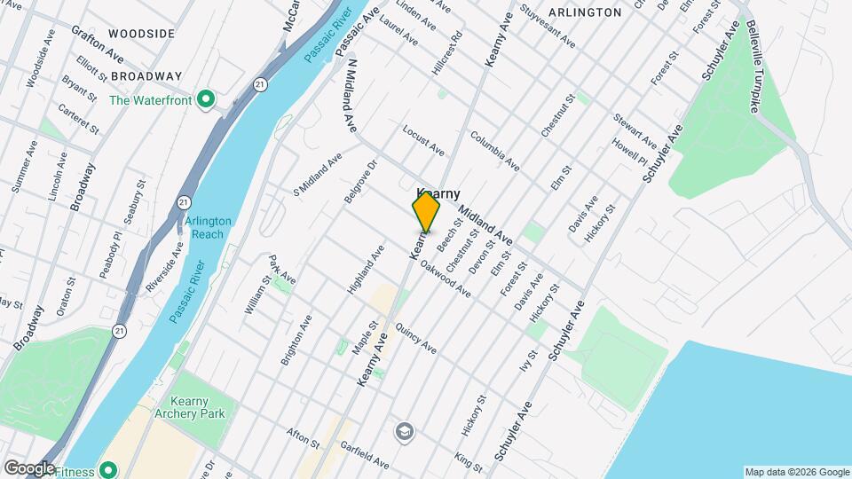 534 Kearny Ave, Unit 1L Map and Location Details