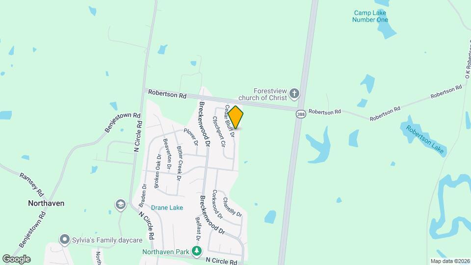 5338 Cedar Bluff Dr Map and Location Details