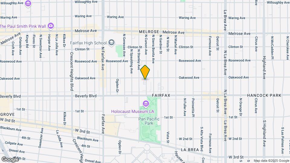 357 N Curson Ave Map and Location Details