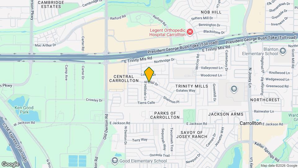 1406 N Trail Dr Map and Location Details