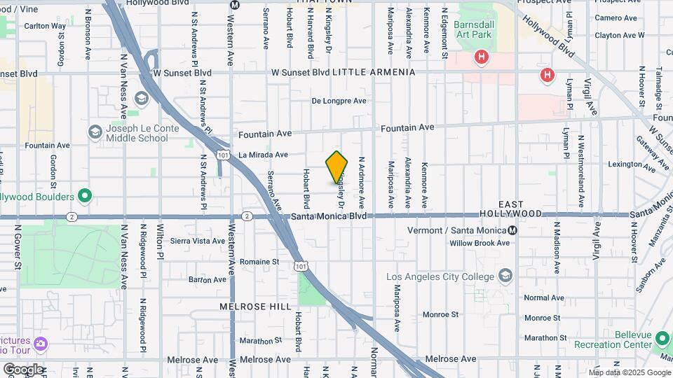 1155 N Kingsley Dr Map and Location Details